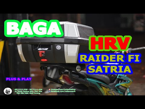 Video [CO XANH SHOP] RAIDER FI/SATRIA lên baga GIVI HRV plus... - youtube