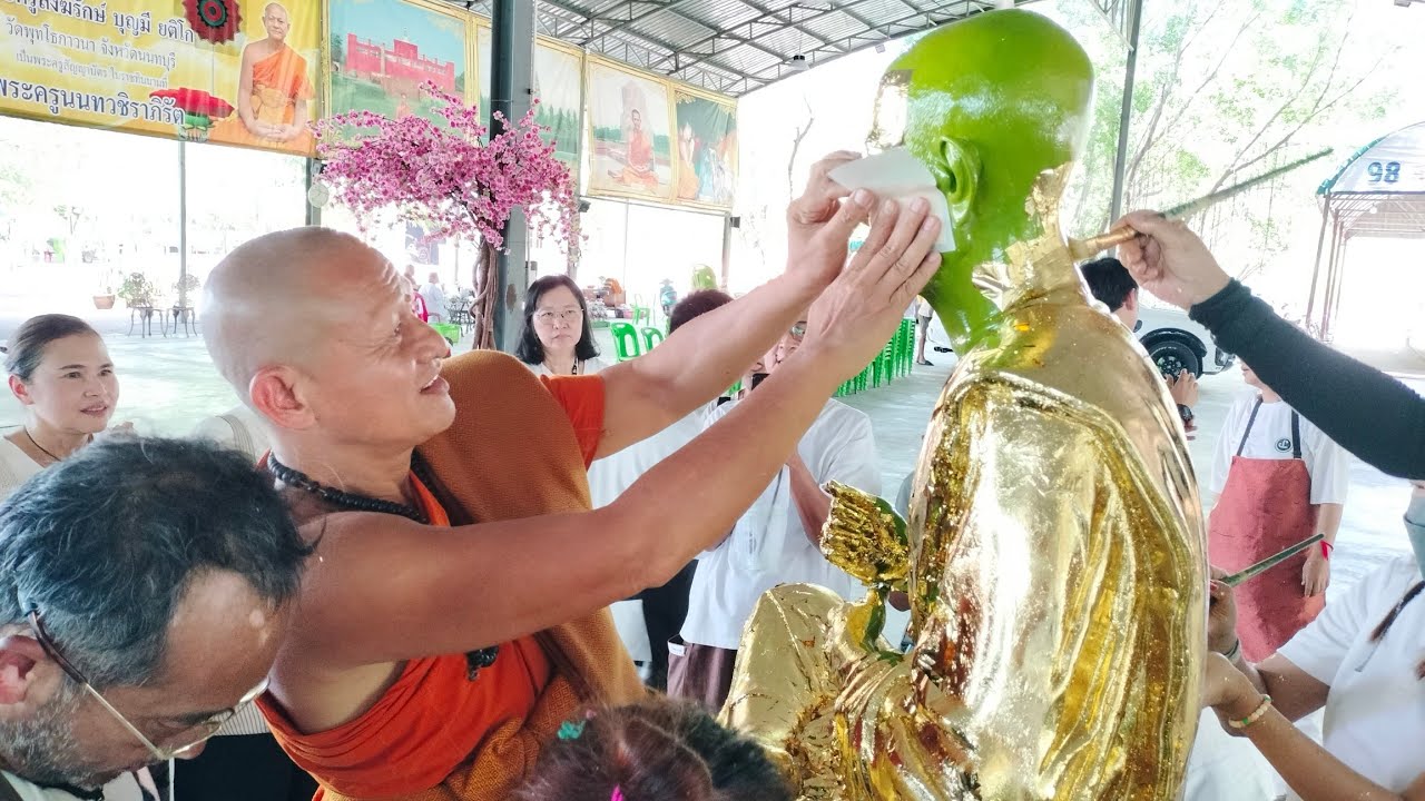 👶เด็กซ่อมพระ👶วัดพุทโธภาวนา🎇EP.2 👋เริ่มงานปิดทอง