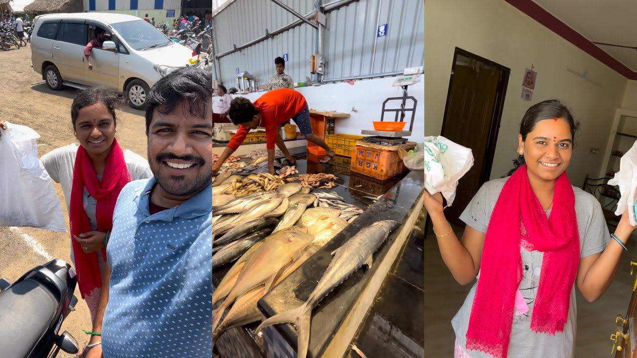 Sunday Special! Fish Market’ல ஒரு குட்டி Vlog Medavakkam Fish Market Bhuvan Ramya Vlogs