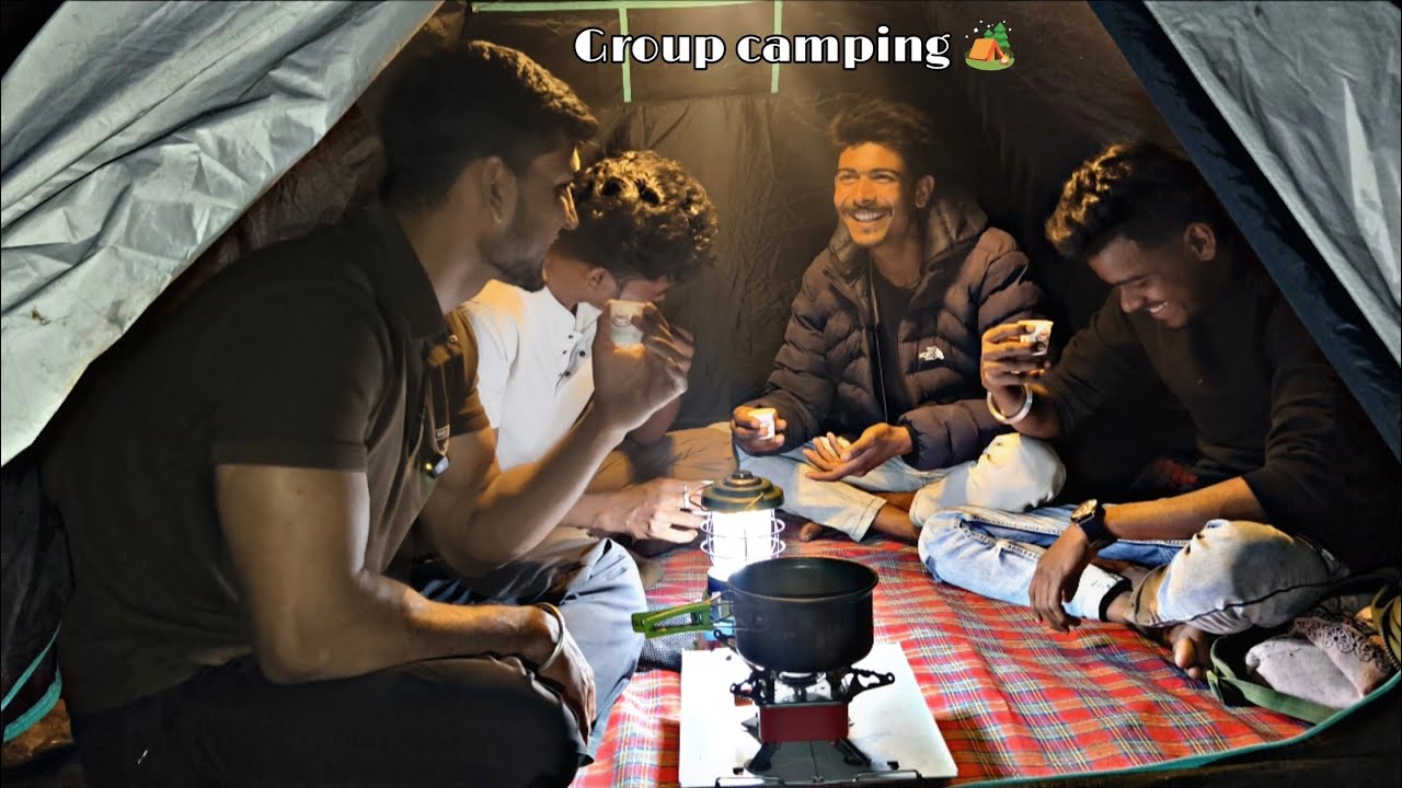 Fun or relaxing sounds|| like camping and cooking at night in the woods.