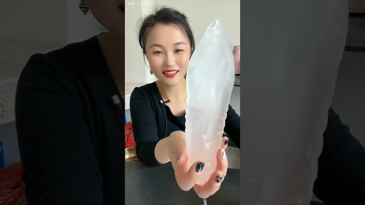ASMR ice eating slushy bottle ice eating 