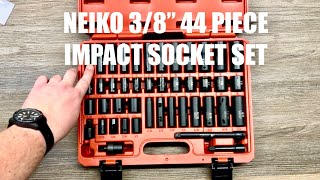 Neiko 3/8” Impact Socket Set 44 Piece