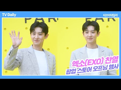 엑소(exo) <strong>찬열</strong>, 시선을 사로잡는 큰 손과 뚜렷한 이목구비(화장품 브랜드 팝업스토어 오프닝 행사 포토월 4K)