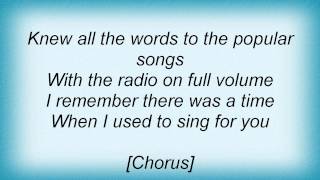Tracy Chapman - Sing For You Lyrics