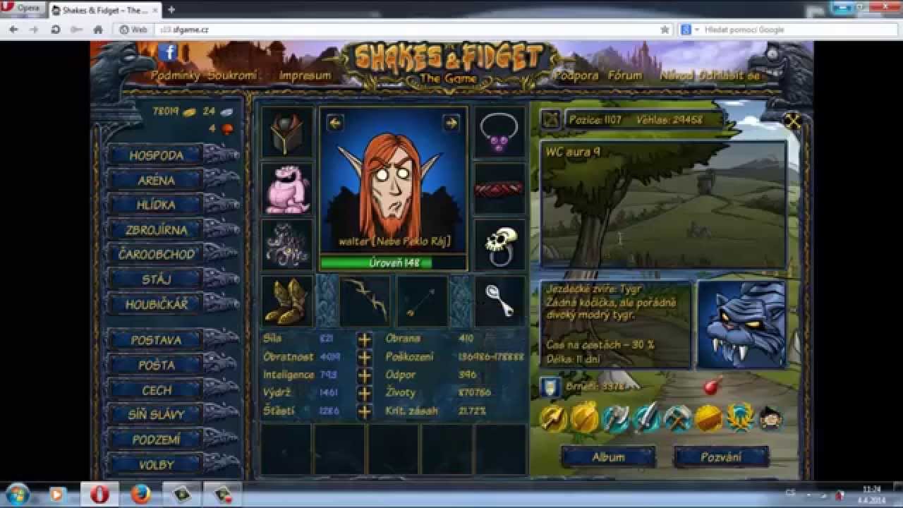 shakes and fidget CHEATS