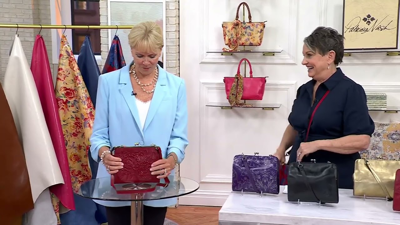 Patricia Nash Leather Amari Frame Crossbody on QVC