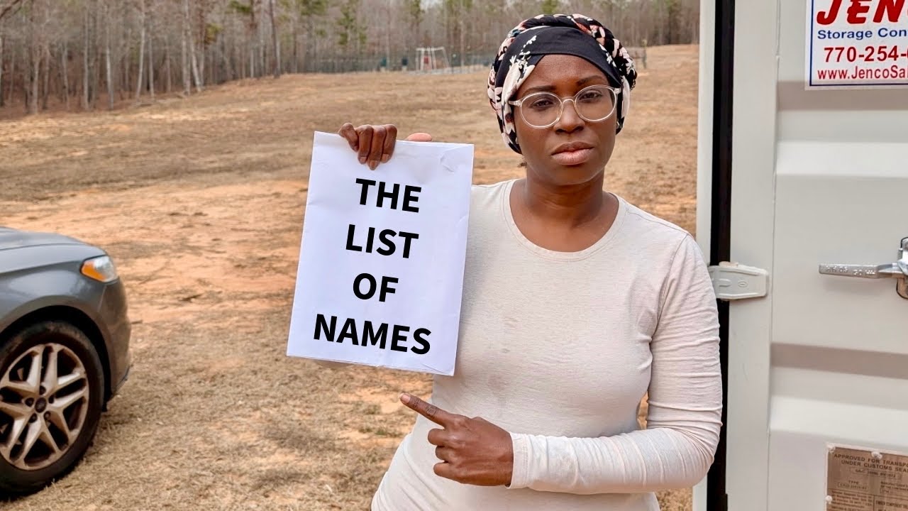 The List of Names: Just in case anything happens to us here are the names