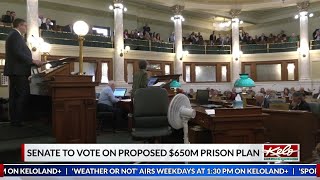 Senate votes 24-11 to pass $650M prison plan