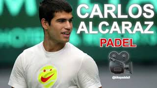 Carlitos Alcaraz jugando al padel con Juan Carlos Ferrero
