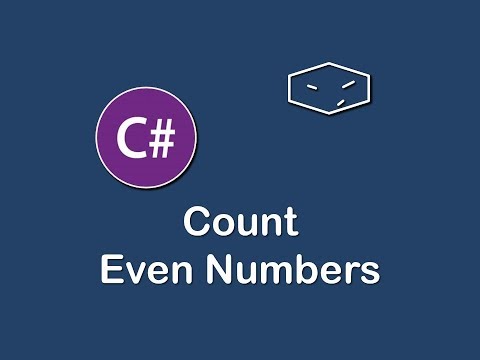 count even numbers in c#