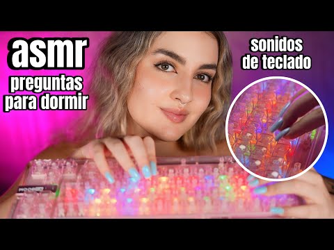 asmr español Te hago PREGUNTAS hasta que te duermas (con TECLADO) Ale ASMR