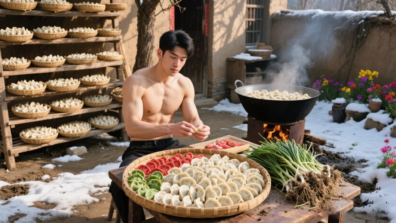 It's wild vegetable season again! Digging up some wild onions to make dumplings is so delicious!