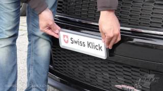 Swiss Klick Kennzeichenhalterset Langformat Carbon Look