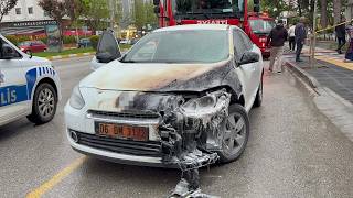 Kamelyada Çikan Yangin Araçlara Siçradi