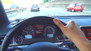 Audi S8 V10 Drive in the City Autobahn Autostrada Acceleration Onboard Driver View Kickdown Sound 4E
