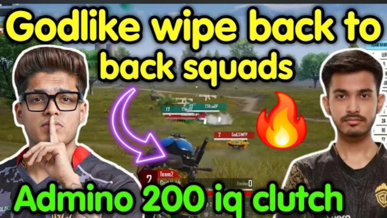 🇮🇳 Team godlike on Fire 🔥 Back to Back squad wipe - YouTube
