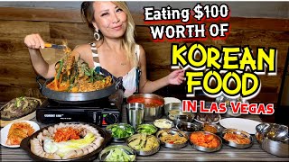 I ATE $100 WORTH OF KOREAN FOOD at Moobongri in Las Vegas?! #RainaisCrazy