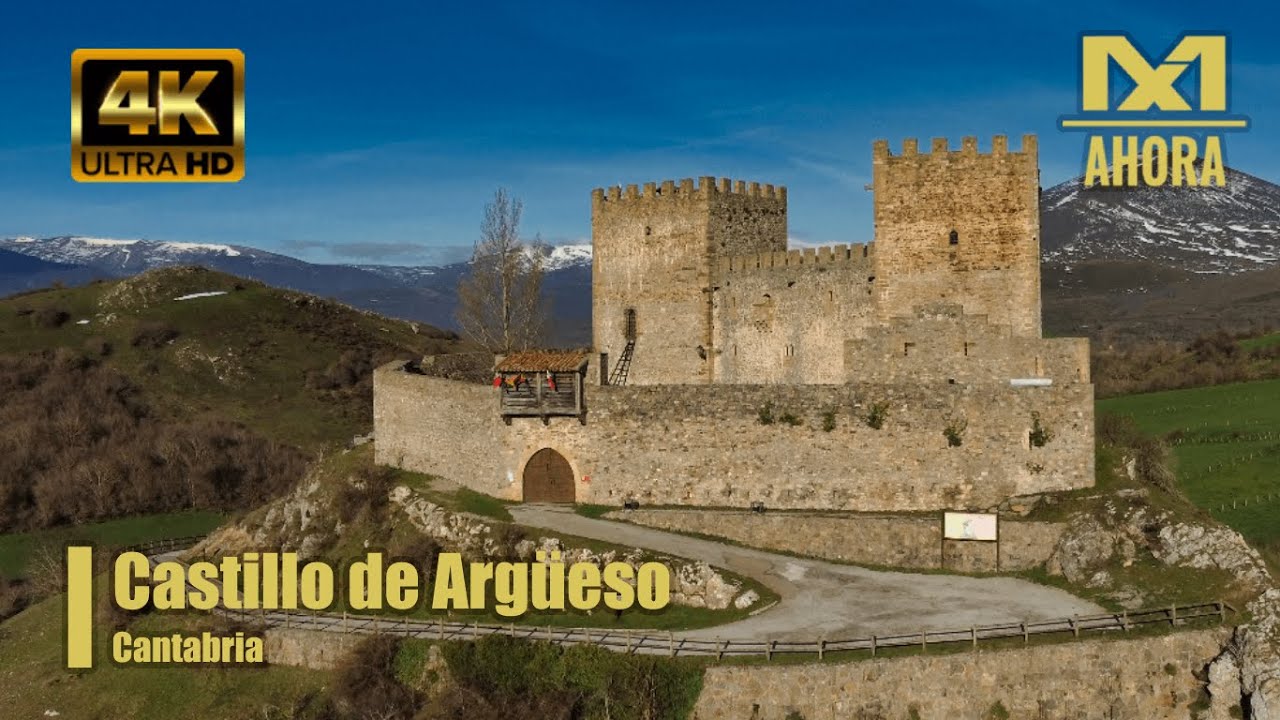 CASTILLO DE ARGÜESO (HERMANDAD DE CAMPOO DE SUSO - CANTABRIA) A VISTA DE DRON [4K]