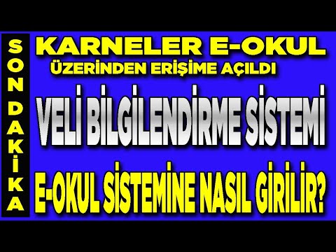 E-OKUL SİSTEMİNE NASIL GİRİLİR ? VELİ BİLGİLENDİRME SİSTEMİ ! VBS - SON DAKİKA