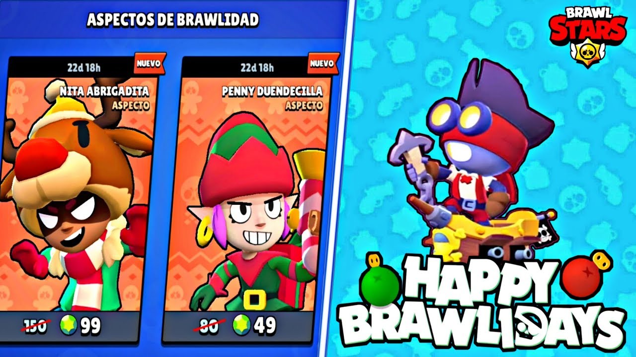 Ya Esta Aqui La Gran Actualizacion Skins De Navidad Brawl Stars Youtube - aspectos nita brawl stars