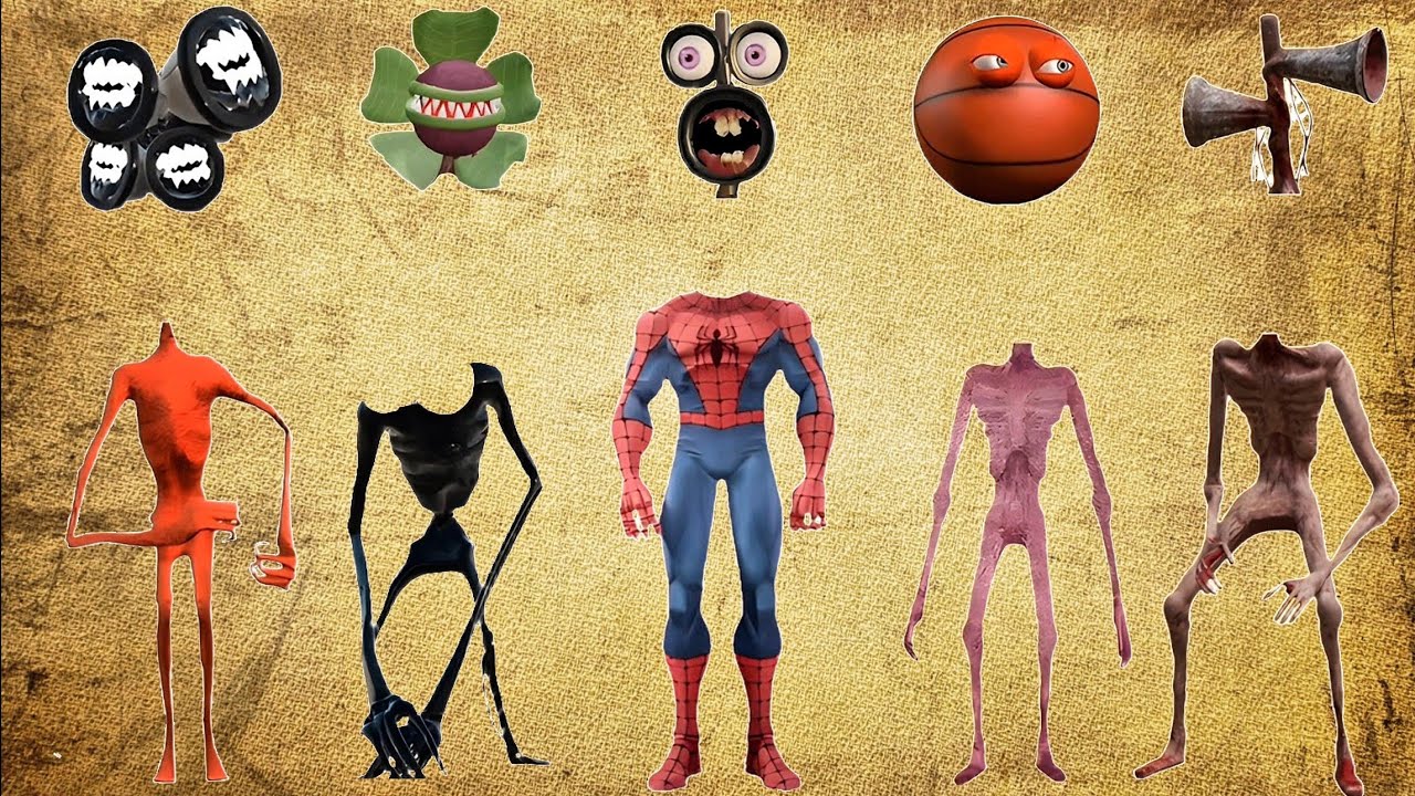 WRONG HEADS SIREN HEAD CAR, GREEN HOUSE HEAD, SCARY HOUSE, SIREN HEAD DOUBLE, SIREN HEAD THUNDERBOLT