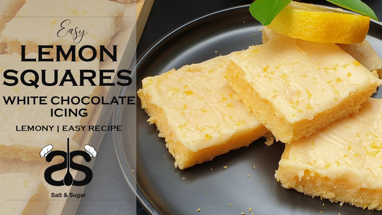 Lemon Squares with White Chocolate Icing