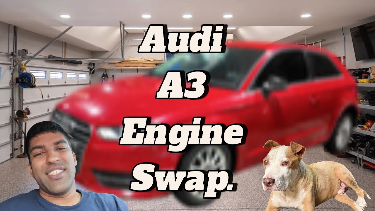 Замена двигателя в Audi A3 2014 года: стук подшипника привёл к поломке двигателя.