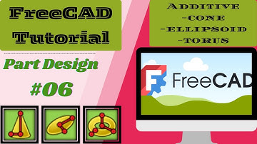 FreeCAD Part Design tools #06: How to design a Solid part with part design primitive additive tools.