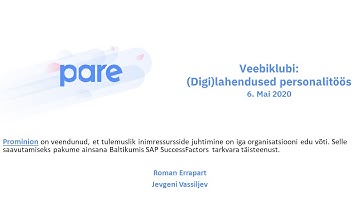 (Digi)lahendused personalitöös: Prominion