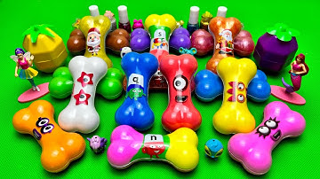 Numberblocks - Mixing All Clay & Slime Bone with Random! Alphablocks ASMR Video