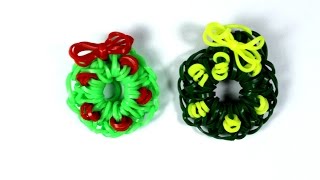 Новогодний венок из резинок Rainbow LOOM. Christmas charms БЕЗ СТАНКА Новогодний венок из резинок Rainbow LOOM. Christmas charms БЕЗ СТАНКА