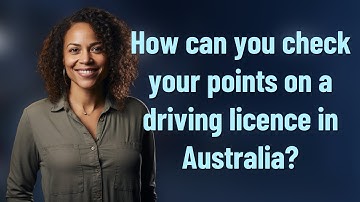 How can you check your points on a driving licence in Australia?