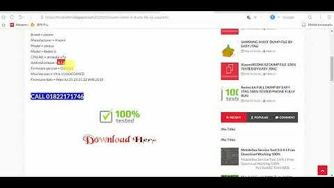 Xiaomi Redmi 6 Dump File FOR DEAD BOOT REPAIRE
