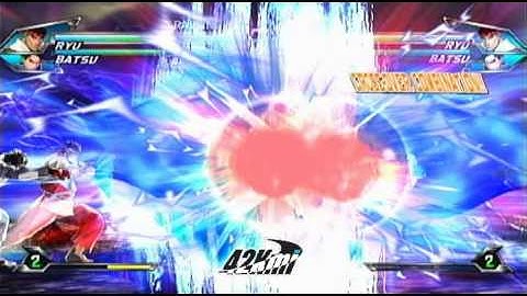 Tatsunoko vs Capcom - Ryu and Batsu Collide