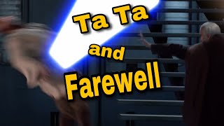 Dooku force pushes Obi-Wan… again
