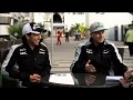 Sergio Perez and Nico Hulkenberg celebrate their 100th GP. Russian GP 2016