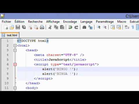 JavaScript - 3 - Où insérer du code JavaScript ?