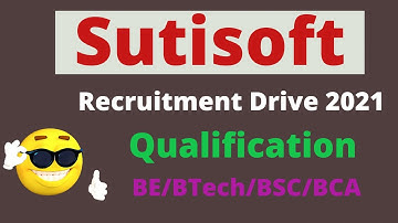 Sutisoft Recruitment Drive 2021 | Fresher |Java Developer | BE/BTech/BCA/MCA