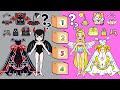 Paper Dolls Dress Up - Opposing Angel and Vampire Mystery Box Dresses Handmade - WOA Doll Channel