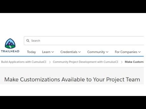 Salesforce CumulusCI Trailhead 3.3 Feature Branch to Publish PLACEHOLDER