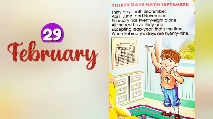 English Rhymes- Thirty Days Hath September