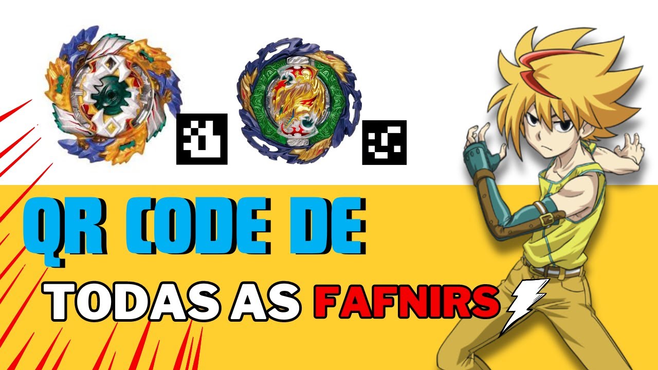 A verdade revelada Todos os códigos QR do Drain Fafnir no Beyblade ...