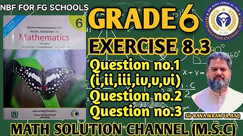 #Math Grade6NBF Exercise 8.3Q1(i,ii,iii,iv,v,vi),2,Q3.Topic:Angles on straight line and about apoint