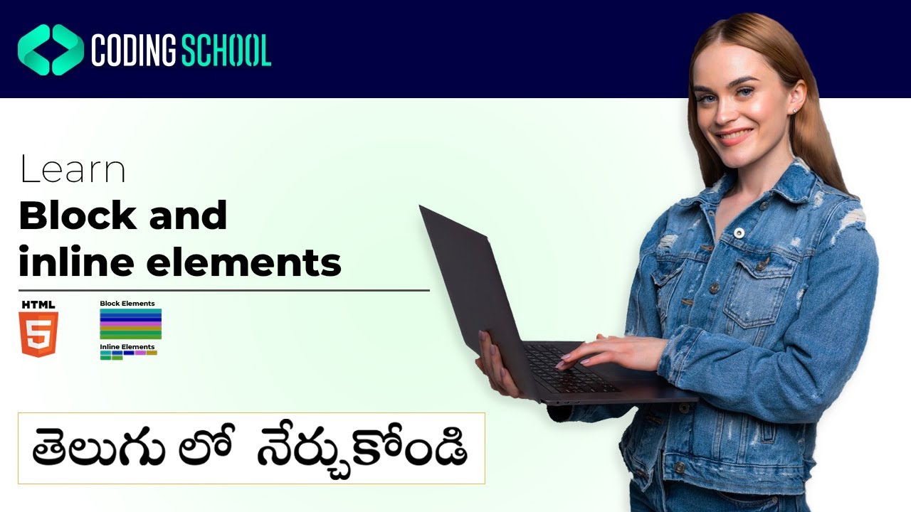 HTML Block and Inline elements in Telugu || Understanding HTML Display ...