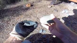Making basalt flakes