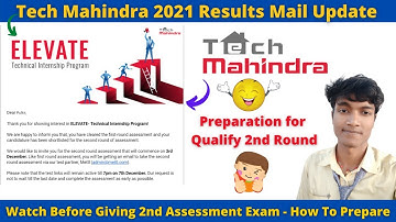 Update!! Tech Mahindra 2021 Results Mail Received🔥| How to Prepare & Crack 2nd Assessment🤫Watch Now