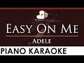 Adele - Easy On Me - HIGHER Key (Piano Karaoke Instrumental)