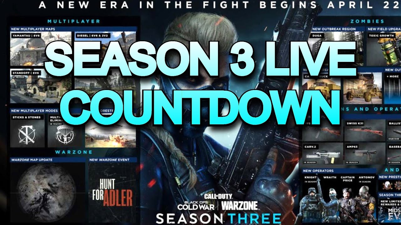 COLD WAR SEASON 3 LIVE COUNTDOWN CALL OF DUTY