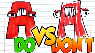 DOs & DON'Ts Drawing ALPHABET LORE (AZ) In 1 Minute CHALLENGE!