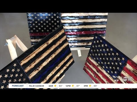 Lakewood Ranch teen carves U.S. flags to raise money for homeless veterans, celebrate medical heroes